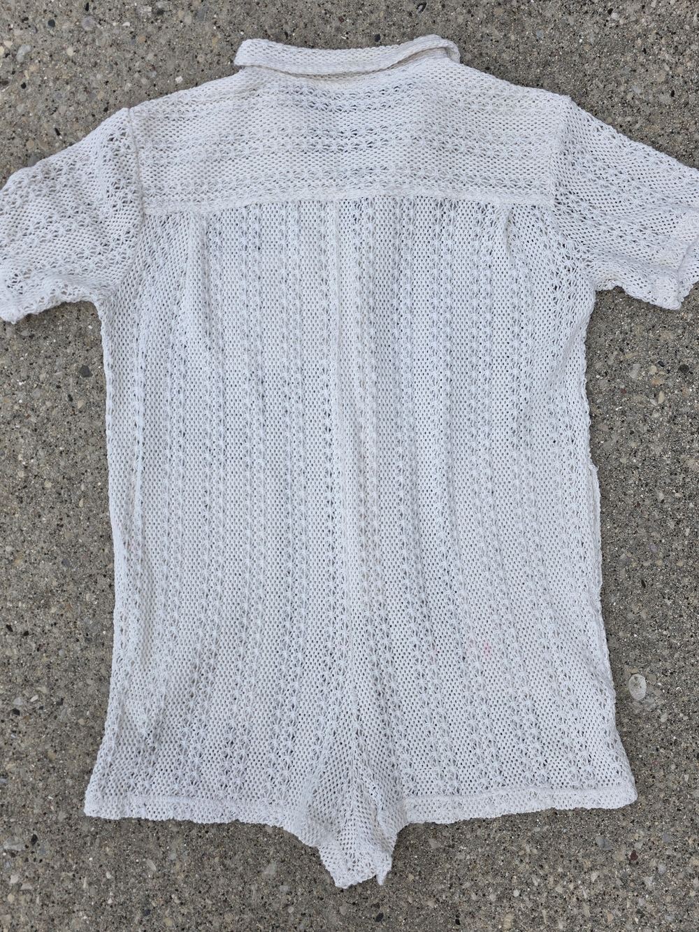 Free People FP Beach Crochet Romper Boho Ivory Medium - Picture 7 of 12